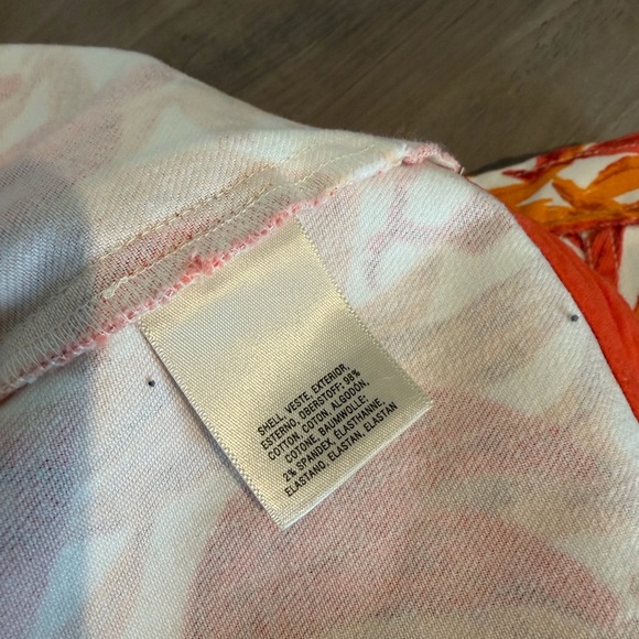 Maeve Anthropologie Banana Grove Denim Midi Skirt Orange Size 4 Orange Button - Picture 6 of 7